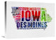 "Iowa Watercolor Word Cloud" Fine Art Print
