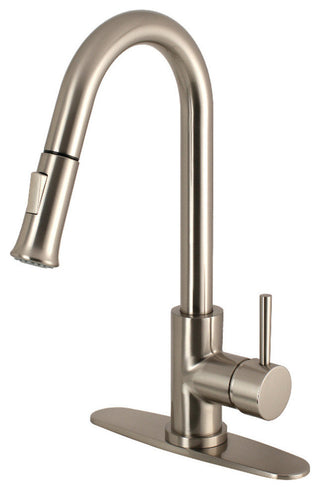 Gourmetier Pull-Down Kitchen Faucet, Brushed Nickel