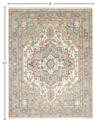 Miranda Handmade Area Rug Ivory, 9' 0" x 12' 0"