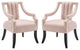 Accent Chair, Set of 2, Velvet, Pink, Modern, Living Lounge Hotel Hospitality