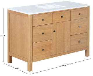 Safavieh Couture Tompkinson Vanity, Natural/White, 48In