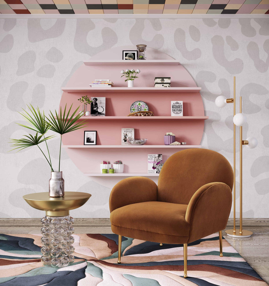 TOV Furniture Gwen Cognac Velvet Chair
