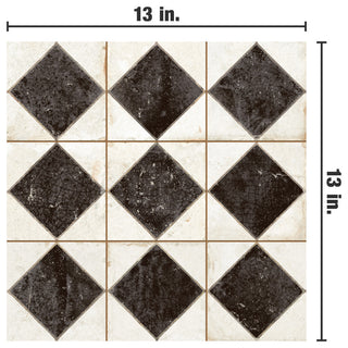 Kings Arles Black Ceramic Floor and Wall Tile