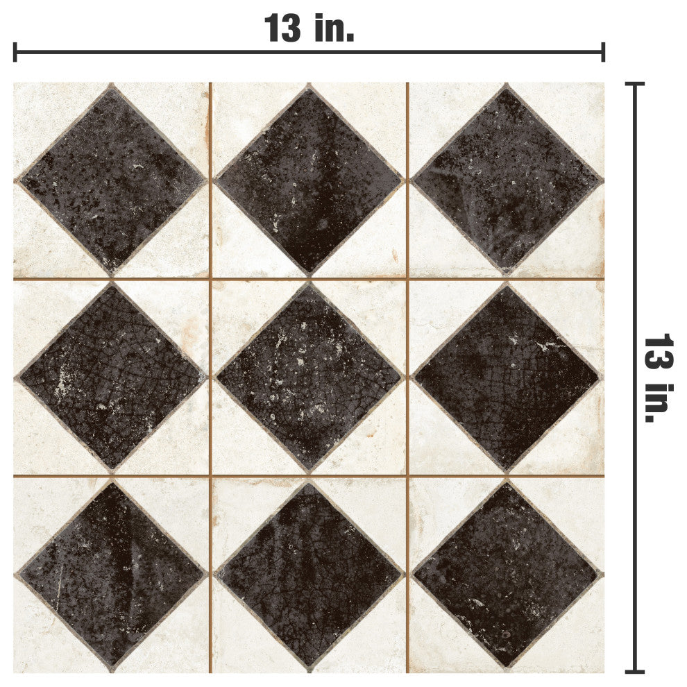 Kings Arles Black Ceramic Floor and Wall Tile