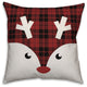 Plaid Reindeer 20"x20" Throw Pillow