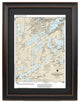Framed Nautical Chart, Basswood Lake, Western Part, Minnesota, 16x24