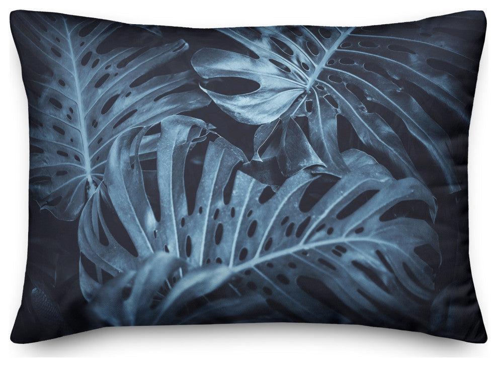 Moody Blue Palms 14x20 Spun Poly Pillow