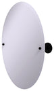 Frameless Oval Beveled Edge Tilt Mirror, Matte Black