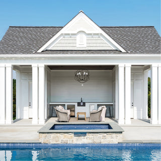 Solaris 6 Light Outdoor Chandelier in English Bronze