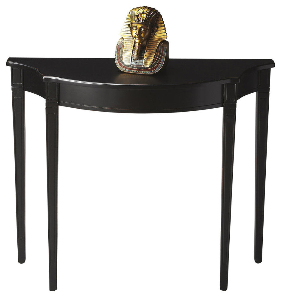 Chester Driftwood Console Table, Gray, Black