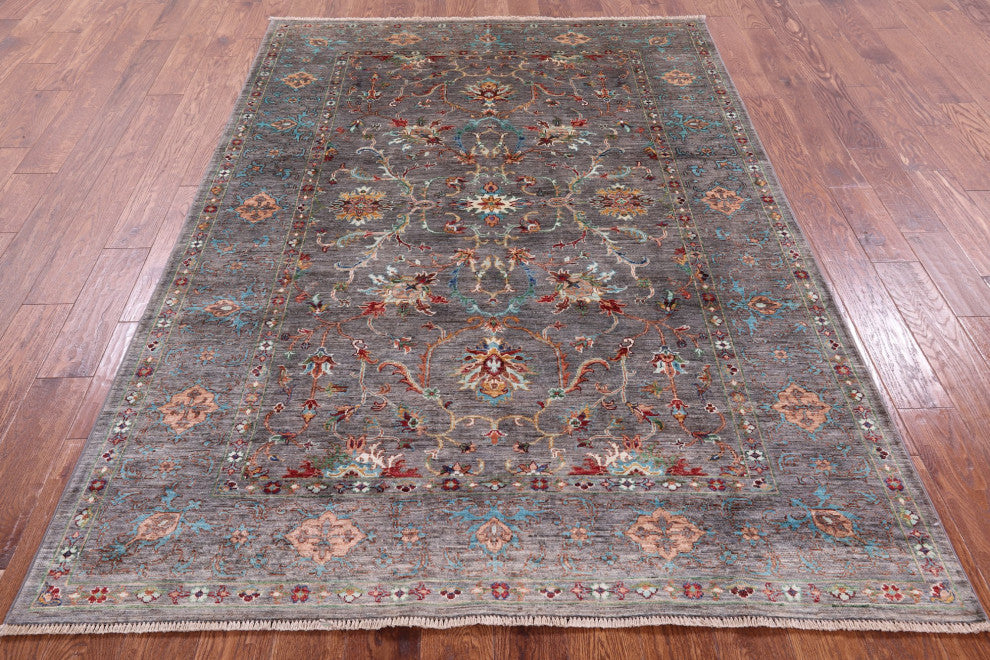 Persian Tabriz Handmade Rug 5' 7" X 8' 0" - Q12155
