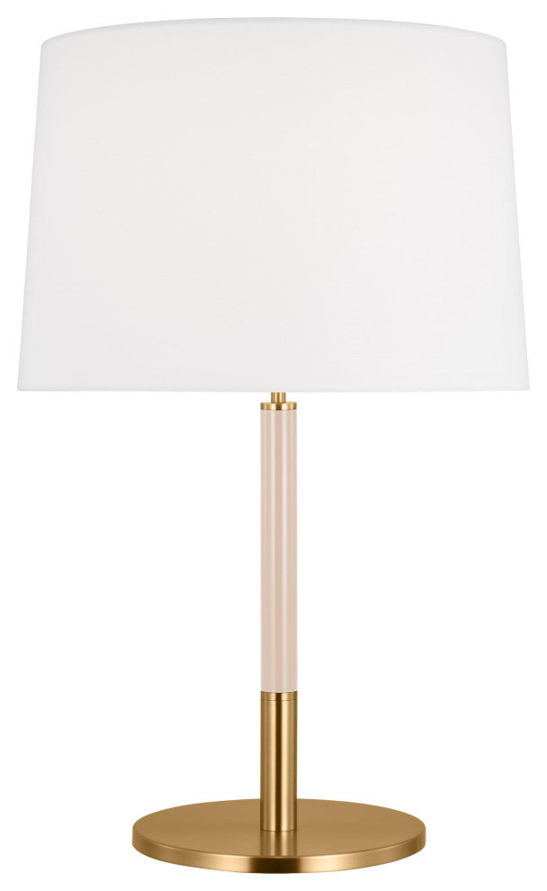 Monroe 1-Light Indoor Table Lamp, Burnished Brass Gold
