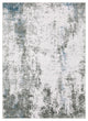 Michaela Machine Washable Marbled Grey/ Blue Indoor Area Rug, Grey, 3'6"x5'6"