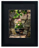Lois Bryan 'Sun Kissed Pink Geraniums' Art, Black Frame, Black Matte, 16"x20"