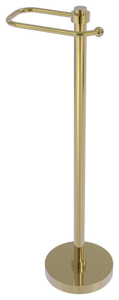 European Style Toilet Tissue Stand, Unlacquered Brass