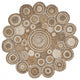 Multi-Toned Intricate Circle Natural Jute Area Rug