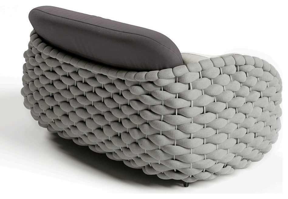 Tatta 3 Seater Modern Woven Textilene Rope Outdoor Sofa with Removable
