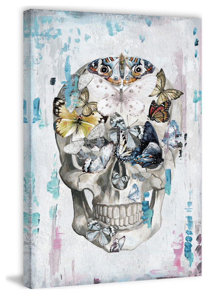 "Butterfly Gathering" Painting Print on Wrapped Canvas, 40x60