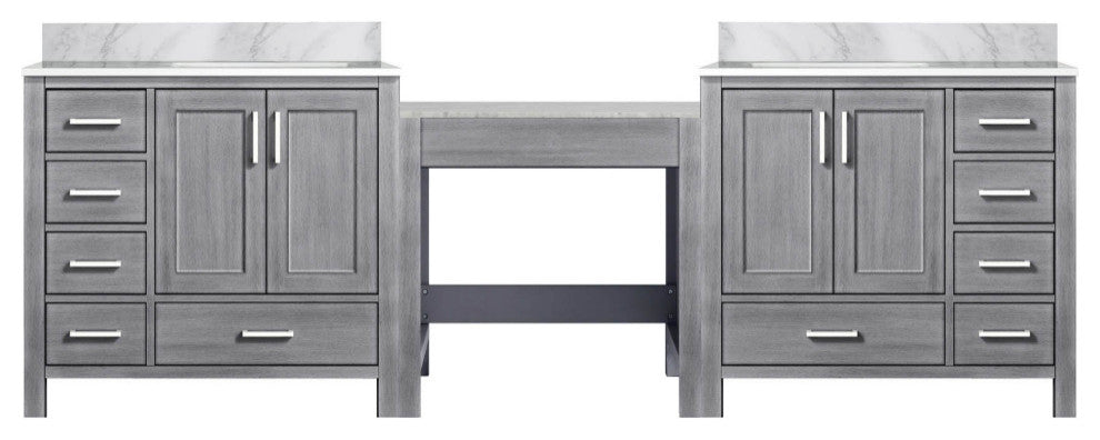 Lexora Coraline Double Bath Vanity Distressed Gray 102 Vanity With Countertop