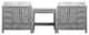 Lexora Coraline Double Bath Vanity Distressed Gray 102 Vanity With Countertop