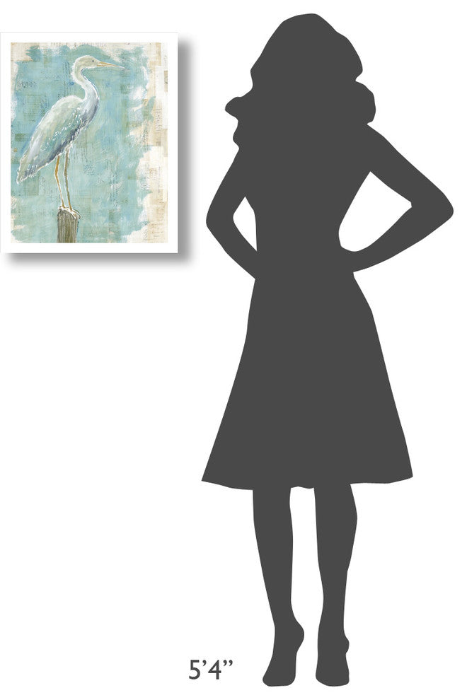 "Coastal Egret I working" Digital Paper Print by Sue Schlabach, 18"x22"
