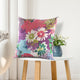Floral Garden Kantha Throw Pillow