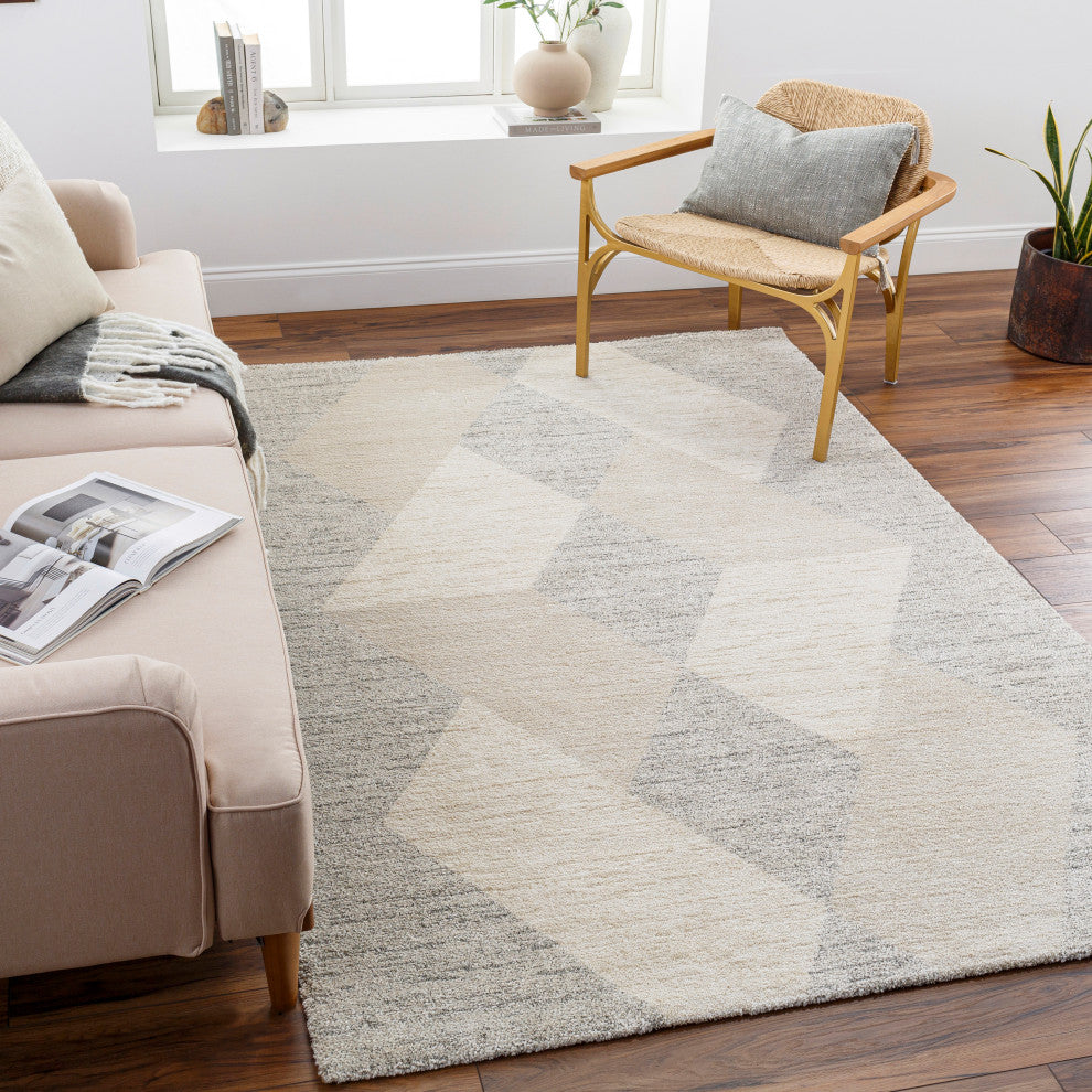 Surya Gavic GVC-2316 Machine Woven Area Rug, Ivory, 4'3" x 5'11"