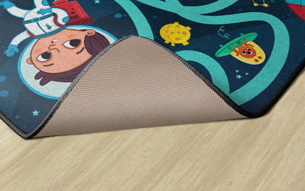 Flagship Carpets CE490-22W 4x6 Space Maze Rectangular Rug