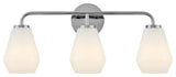 Lark Gio 24" Three-Light Bath Vanity Fixture, Chrome