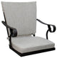 Outdoor/Indoor Patio Swivel Dining Chair Jamey With Arms, White Linen - Black