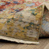 Saturn Contemporary Abstract Beige/ Multi Wool Blend Area Rug 2' x 3'
