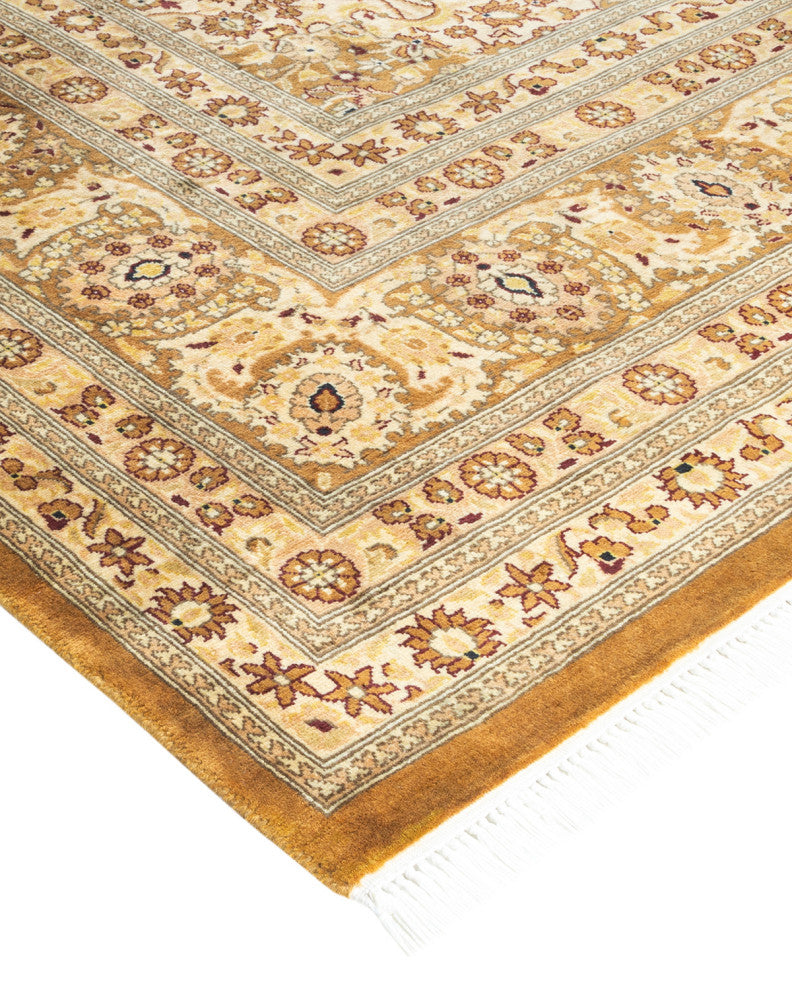 Mogul, One-of-a-Kind Hand-Knotted Area Rug Yellow, 6' 1" x 9' 5"