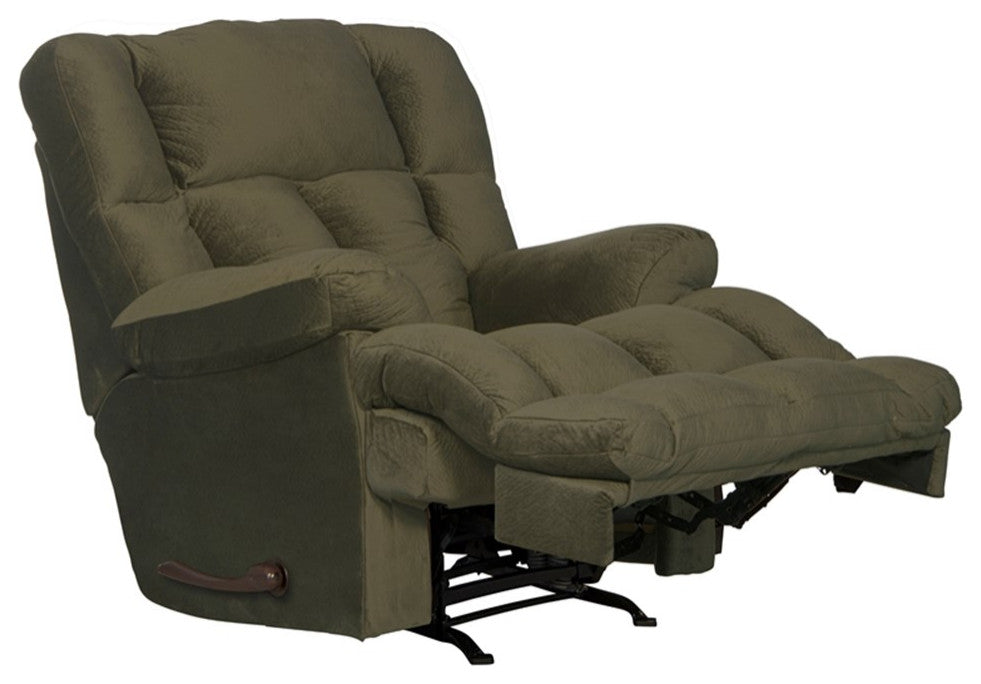 Bowery Hill Contemporary Recliner in Sage Green Polyester Fabric