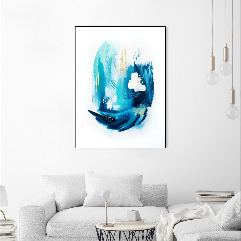 "Volcano Sparkle" Framed Canvas by Giant Art 30"x40"