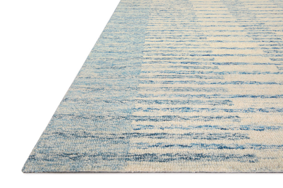 Chris Loves Julia x Loloi Chris Ivory / Denim 2'-6" x 9'-9" Runner Rug