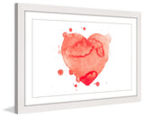 "Heart Splash" Framed Art Print