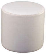Dot Cylinder Ottoman, Chill White