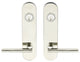 Sunrise Lever, Tubular Entry, Double Cylinder, Polished Stainless Steel