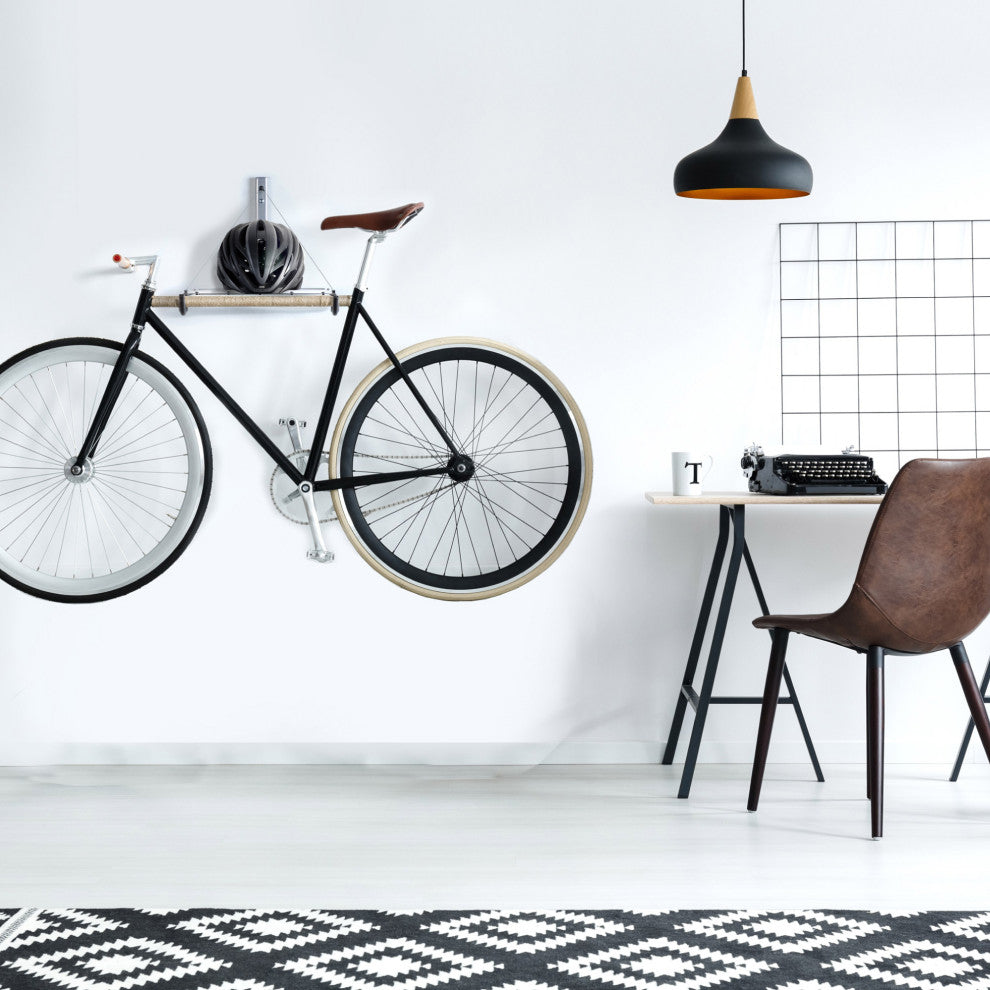 Single Bike Wall Mount Rack w/ Shelf