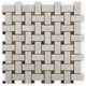 Crema Marfil Honed 1x2 Basket Weave W Marble Mosaic