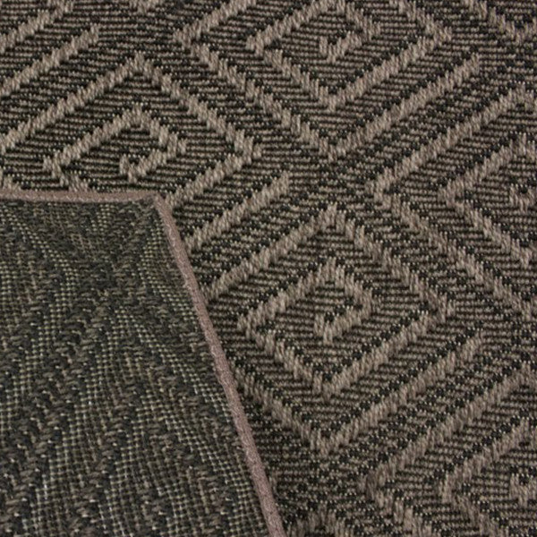 Curacao Custom Cut Indoor Outdoor Area Rug, Slate, 4x10