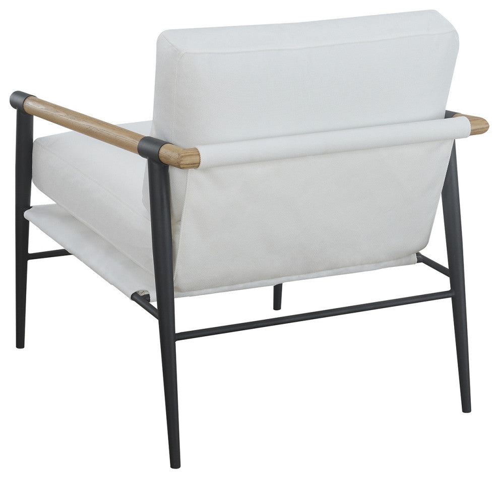 Parker Stain-Resistant Fabric Armchair, Ivory