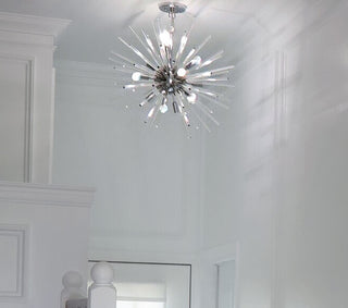 Maxim 28664 Polaris 12 Light 25"W Sputnik Chandelier - Polished Chrome / Clear