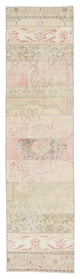 Vintage Turkish Hand-Knotted Runner 2' 6" x 9' 10", 30 in. x 118 in.