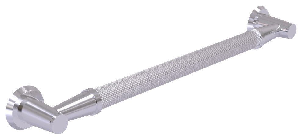 32" Reeded Grab Bar, Satin Chrome