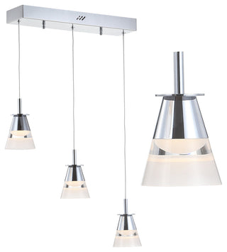 Alain 1-Light Adjustable Metal Integrated LED Pendant, 19.5"
