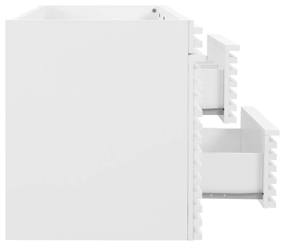 Render 48" Wall-Mount Bathroom Vanity Cabinet, White