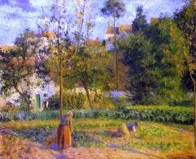 Camille Pissarro Vegetable Garden at l'Hermitage near Pontoise Wrapped Canvas