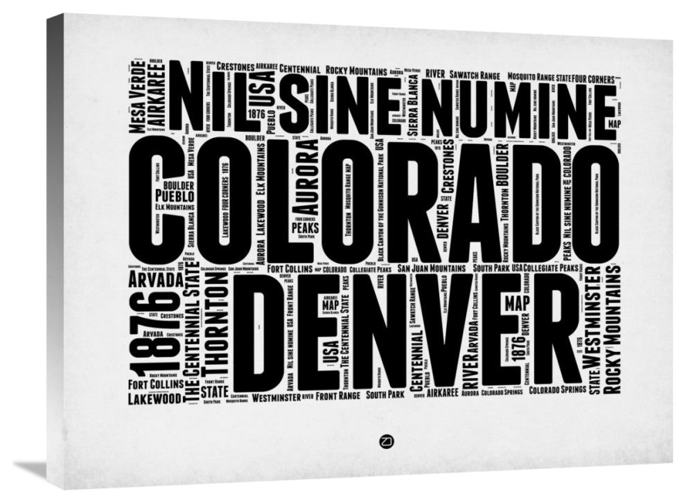 "Denver Word Cloud 2" Fine Art Print