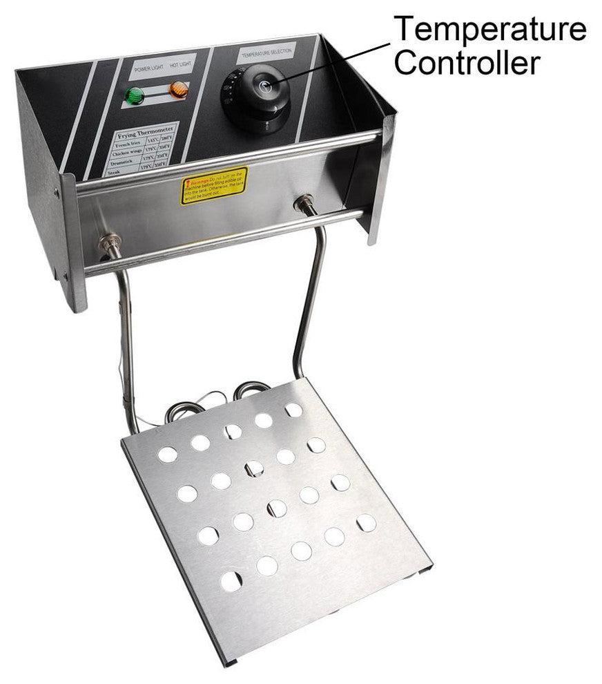 24L 5000W Stainless Steel Electric Countertop Deep Fryer Dual Tank